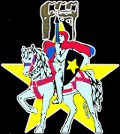 Knight on Horseback Logo with medieval yellow star (Right) - Pub Stella d'Oro